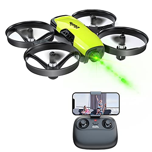 Loolinn | Drone con cámara como regalo para niños - Mini dron teledirigido, drones con cámara en primera persona (FPV) con vídeo y fotos / 21 minutos de tiempo de vuelo (tres pilas incluidas)