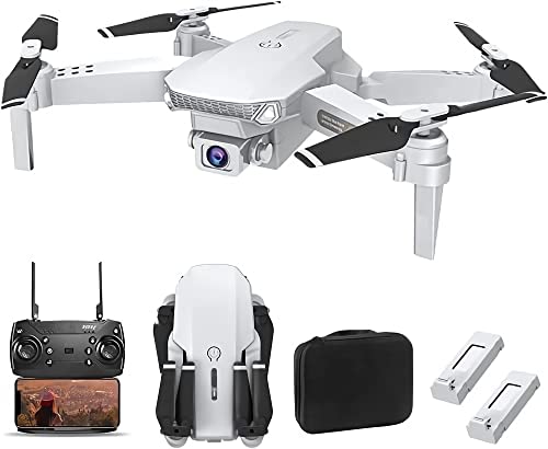 OBEST Drone con Cámara 4K Niños Adultos Principiantes, Dual Cámara Posicionamiento de Flujo óptico, Vuelo Trayectoria, Modo sin Cabeza, despegue Aterrizaje con un Toque, Foto de Gestos, 2 Batería