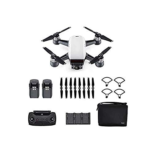 DJI Spark Fly More Combo - Dron cuadricóptero (full hd, 12 mpx, 50 km/h, 16 minutos), Blanco + accesorios