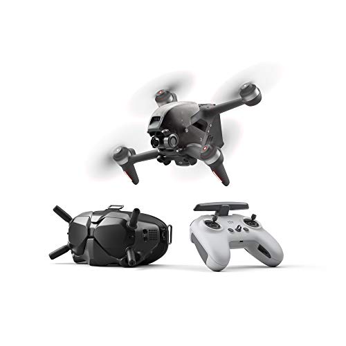 DJI FPV Combo Drone, Quadcopter, OcuSync 3.0 HD Transmisión, 4K Vídeo, Experiencia de Vuelo Inmersiva, Súper Gran Angular de 150°, Freno de Emergencia y Vuelo Estacionario, Color Gris