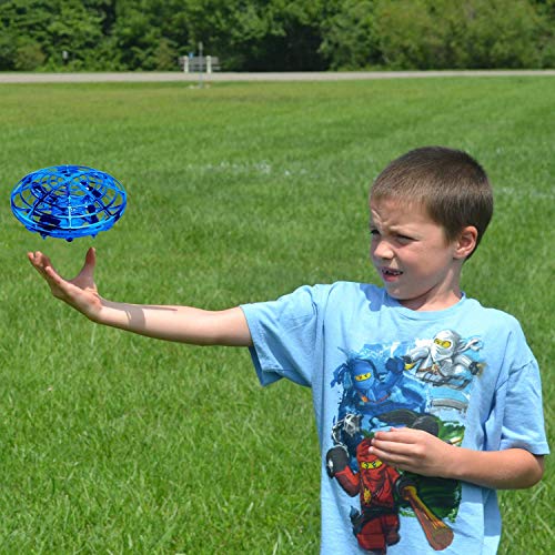 ShinePick Mini Drone para Niños y Adultos, Recargable UFO Drone Movimiento Control Mano Drones Juguetes Voladores con Luz LED Beginner RC Helicóptero Regalos para Niños