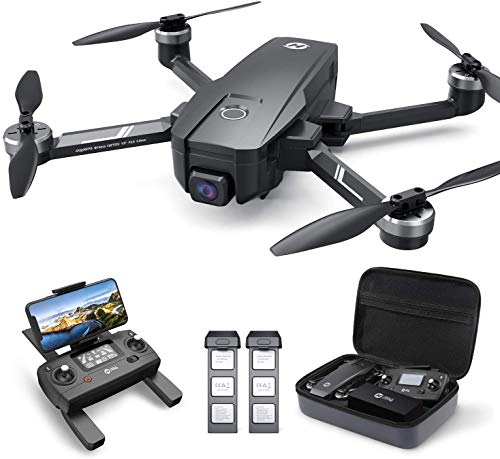 HOLY STONE Dron HS720E EIS 4K con cámara UHD para adultos, cuadricóptero GPS fácil con tiempo de vuelo de 46 minutos, motor sin escobillas, transmisión de 5 GHz, Sígueme y cámara antivibración