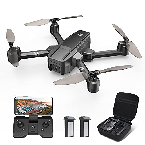 Holy Stone HS440 Drone con Cámara 1080P con 40 Minutos de Tiempo de Vuelo (2 Baterías) FPV Cuadricóptero Teledirigido Plegeable WIFI 2.4G , Sensor de Gravedad, Control con Voz, para Adultos o Niños
