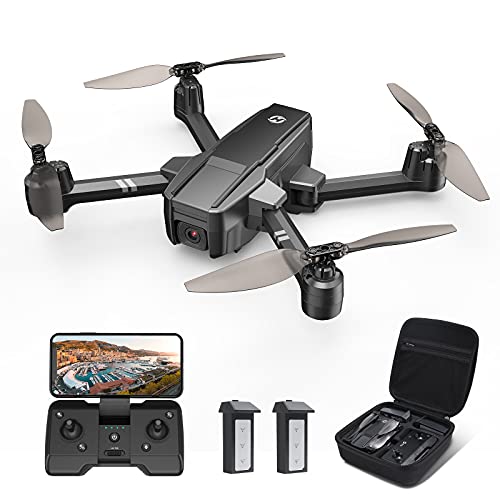 Holy Stone Dron HS440 con cámara 1080P para niños, cuadricóptero teledirigido plegable con 2 baterías, 40 minutos de tiempo de vuelo, transmisión FPV en vivo, control con voz, sensor de gravedad