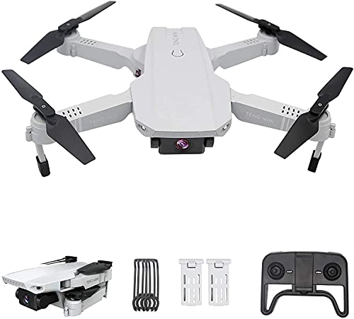 3T6B RC Drone con Cámara 4K, Dual Cámara Posicionamiento de Flujo óptico, Fotografía de Gestos con Las Manos, Modo MV, Flips 3D, 2 Baterías Vuelo de 24 Minutos, Plegable Drones Principiantes, Blanco