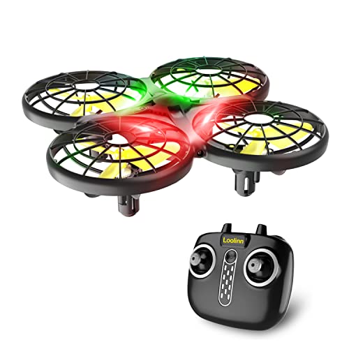 Loolinn | Dron para Niños - Mini Drone con Tecnología Anti-Colisión Automática / Acrobacias con Giro de 360° / Tiempo de Vuelo de 20 Minutos