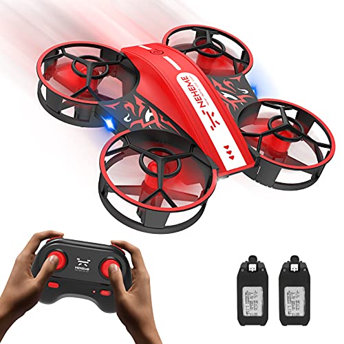 NEHEME NH330 Mini Drones para niños y principiantes adultos, Dron Quadcopter con Control Remoto, modo sin cabeza, lanzamiento para llevar, flip 3D y 2 baterías, Juguetes y regalos voladores RC