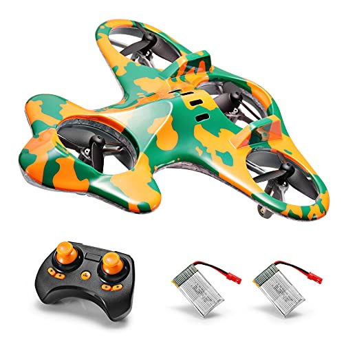 SainSmart Jr. Mini Drones Niños, Drone Quadcopter con Control Remoto, Un Botón de Despegue y Aterrizaje, 3 Velocidades y 3D Flips, 2 Baterías, Regalo para Niños y Principiantes, Verde