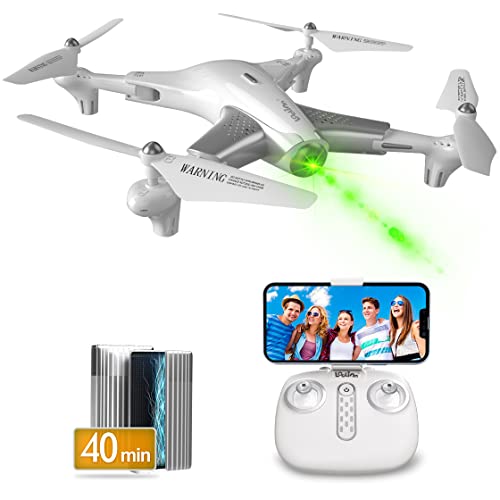 Loolinn | Dron con Tecnología de Posicionamiento de Flujo Óptico - 40 Minutos de Tiempo de Vuelo Largo / Vuelo Muy Estable - Drones con Cámara Diseñado para Niños Mayores de 10 Años