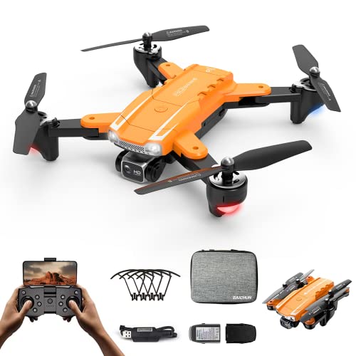 BAICHUN BC10 Drone con Camara 1080P para Niños, Quadcopter RC con APP WiFi FPV para Principiante, Sensor de Visión Descendente, Sensor de Gravedad, Control de APP, 32 Mins de Vuelo (2 Baterías)
