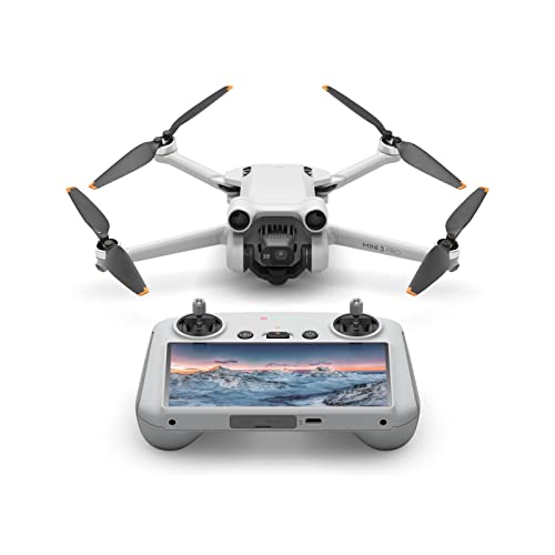 DJI Mini 3 Pro con DJI Smart Control – Dron ligero y plegable con vídeo 4K/60 fps, fotos de 48 MP, 34 minutos de tiempo de vuelo, detección de obstáculos tridireccional