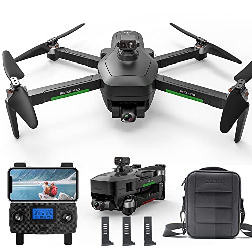 X-Verse ZLL SG906 MAX1 Drone con Cámara 4K, 3 Ejes Gimbal, Evitación de obstáculos con láser de 360°, Distancia de control de 3 km, GPS 5G WiFi FPV RC Cuadricóptero (3 pilas)