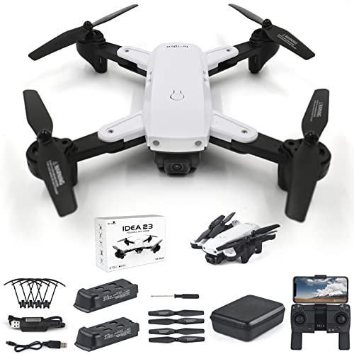 IDEA23 Drone Profesional con Cámara 4K GPS, Quadcopter RC 5GHz FPV WIFI, Drones Plegable con Camera HD, Dron Plegable para Principiantes