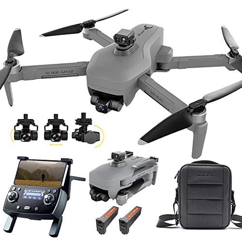 X-Verse SG906 MAX2 Drone con Cámara 4K Adultos, Evitación de obstáculos en 4 direcciones, Cardán de 3 ejes +EIS, RC 4 km, GPS 5G WiFi FPV RC Quadcopter con Motor (2 Batería)