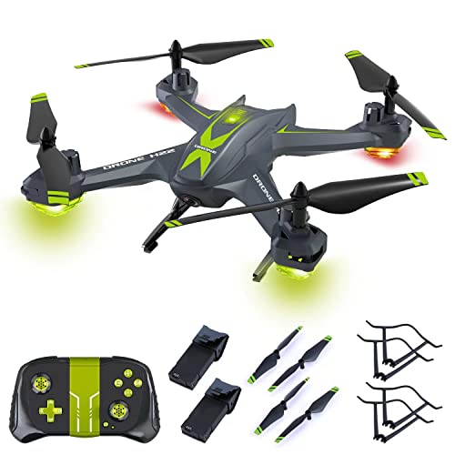 Drones para Niños con Camara HD FPV, Helicopteros Teledirigidos con Modo Sin Cabeza y Dos baterías Largo tiempo de vuelo,Regalos Juguete Para Niños