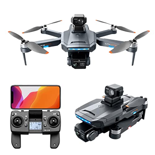 Drones GPS con cámara 4k para Adultos, Drone para Evitar obstáculos, Drone de transmisión 5G WiFi FPV, Motor sin escobillas, GPS Smart Return Home, Sígueme, con 2 baterías