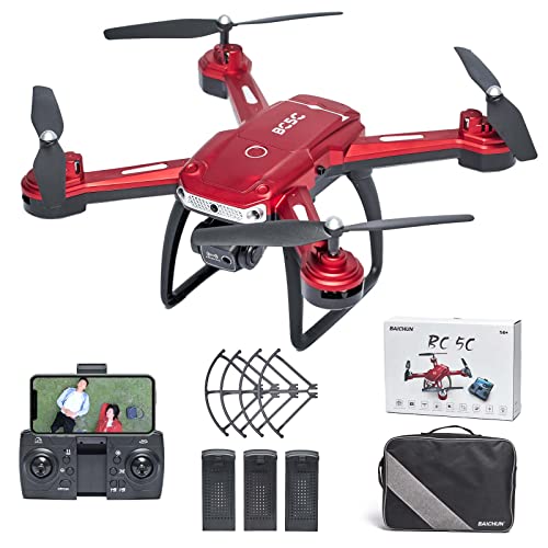 Baichun BC5C Drone con Telecamera 2K ,3D Flip,Drone con Telecamera per Bambini con 3 Batterie