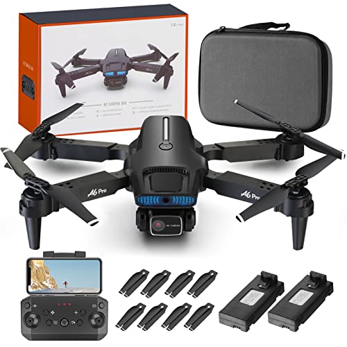 NMY A6 Pro Drones Con Cámara 2K, 2.4G WIFI Transmisión, 40 Minutos De Tiempo De Vuelo Con 2 Baterías, Dron De Control Remoto Con Motor, Múltiples Modos De Vuelo, Adecuado Para Principiantes