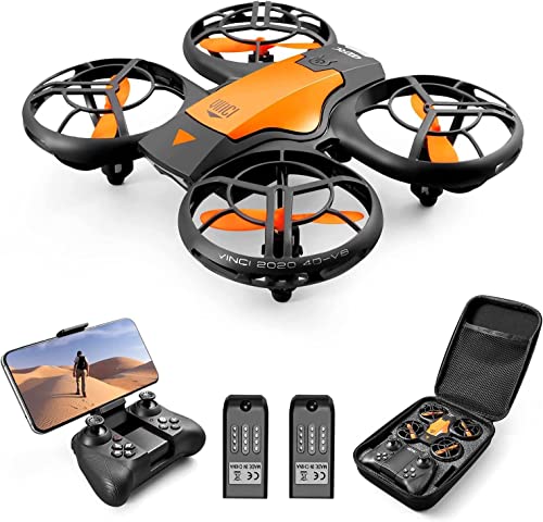 4DRC V8 Drone con Cámara HD, Mini Drone para Niños Adolescentes y Principiantes, Despegue y Aterrizaje con Una Tecla, Control de Gestos, Trayectoria de Vuelo, Vuelo Circular