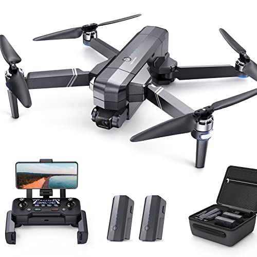 Ruko F11GIM2 dron con cámara 4k para adultos,transmisión de vídeo 3km,Cardán de 3 ejes(2 ejes + EIS Antisacudidas) Cuadricóptero con 2 baterías,motor sin escobillas,Nivel 6 de resistencia al viento