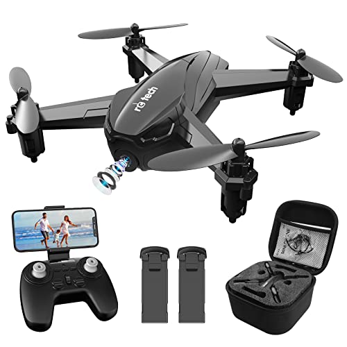 Drone con C¨¢mara 1080P HD Dron con Bolsa WiFi FPV Dos Bater¨ªas,Posicionamiento de Flujo ¨®ptico Modo sin Cabeza,Adecuado para Principiantes y Jovenes
