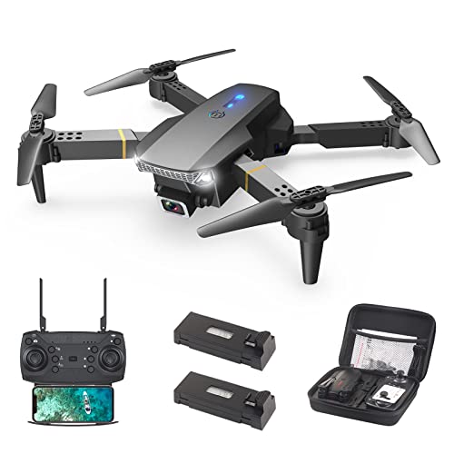 Wipkviey T27 Dron con Cámara para Niños | WiFi FPV Drones Plegable, RC Quadcopter para Principiantes, Regalos y Juguetes para Niños, Equipado con 2 Baterías y Bolsa Portátil