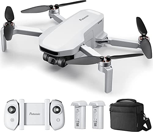Potensic ATOM SE Combo GPS Drone con Cámara 4K, 62 Mins de Vuelo, Menos de 249g, EIS, Max 4KM Transmisión, Velocidad Max 16m/s, Tecnología ShakeVanish, FPV Drone con Auto-Retorno para Adulto