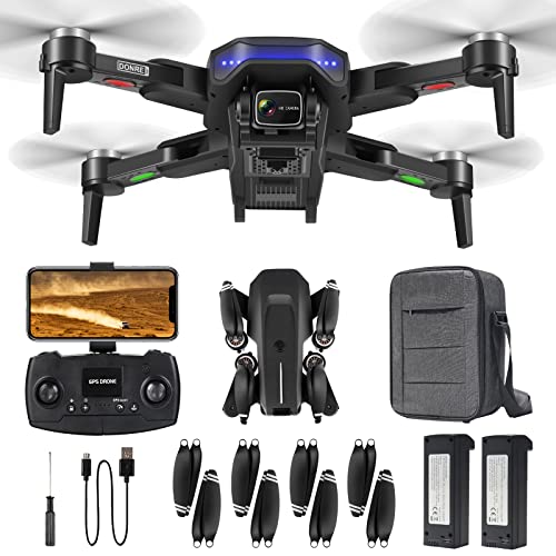 NMY S38 Drone con Cámara 4k, Transmisión GPS Drone 5G Wifi FPV, 50 Minutos de Vuelo con 2 Baterías, Motor Brushless, Control por Teléfono Móvil, Apto para Principiantes