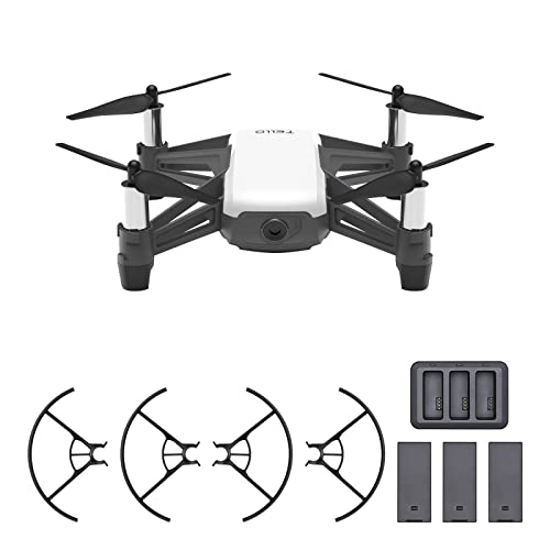 DJI Boost Tello - Pack combo mini dron, crea vídeo con disparos EZ, gafas VR, compatible con el controlador de juego, trasmisión HD 720p, 100 m de radio, incluye 2 baterías extra y cargador múltiple