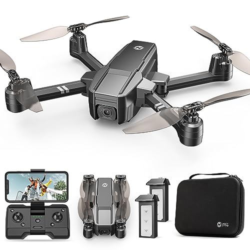 Holy Stone HS440 Drone con Cámara 1080P con 40Min de Tiempo de Vuelo (2 Baterías) FPV Cuadricóptero Teledirigido Plegable WIFI 2.4G, Sensor de Gravedad, Control con Voz, Intermedio