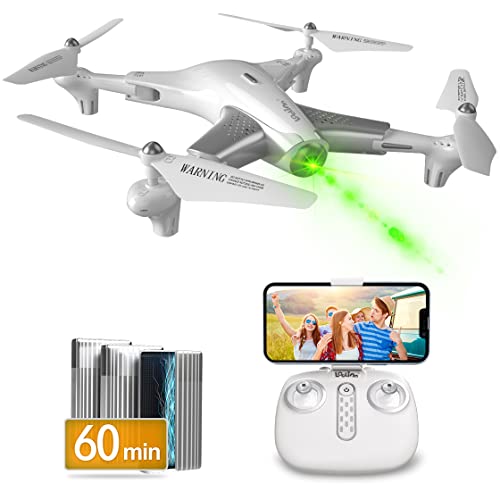 Loolinn | Dron con Tecnología de Posicionamiento de Flujo Óptico - 60 Minutos de Tiempo de Vuelo Largo/Vuelo Muy Estable - Drones con Cámara Diseñado para Niños Mayores de 10 Años