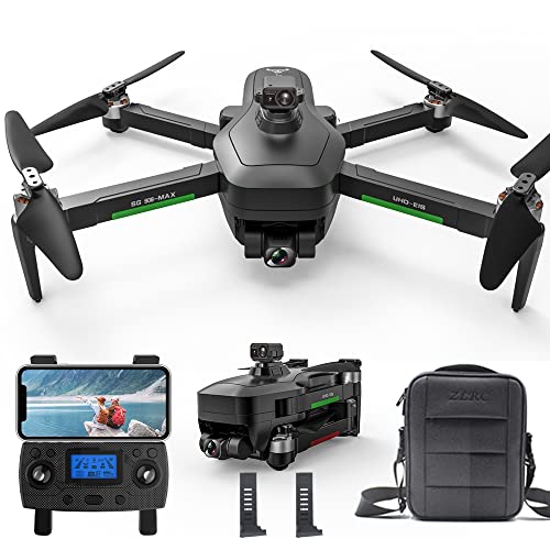 X-Verse ZLL SG906 MAX1 Drone con Cámara 4K, 3 Ejes Gimbal, Evitación de obstáculos con láser de 360°, Distancia de control de 3 km, GPS 5G WiFi FPV RC Cuadricóptero (2 pilas)