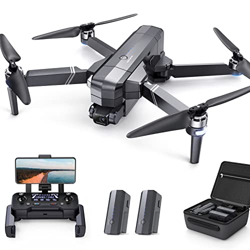 Ruko F11GIM2 dron con cámara 4k transmisión de vídeo 3km,Cardán de 3 ejes(2 ejes + EIS Antisacudidas) Cuadricóptero con 2 baterías,motor sin escobillas,Nivel 6 de resistencia al viento
