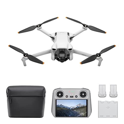DJI - Pack Mini 3 Vuela Más (RC) – Dron Mini con cámara ligero y plegable con vídeo 4K HDR, 38 min de tiempo de vuelo, Grabación vertical y funciones inteligentes, Color Gris