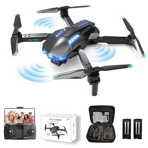 YOUNGBANG Drone con Cámara Mini Drone para Niños Principiantes Adultos con FPV Cámara HD 1080P, Despegue/Aterrizaje con un Botón, Plegable Quadcopter Drones Juguete, 2 Baterías