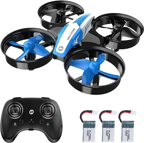 Holy Stone HS210 Mini Drone para Niños y Principiantes RC Nano Quadcopter Interior Pequeño Helicóptero Avión con Auto Hovering, 3D Flip y 3 Baterías, Gran Juguete de Regalo para Niños y Niñas, Azul