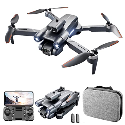 Goolsky Drones con Camara 4K Daul LS-S1S WIFI 2,4GHz Drone Profesional Detección de Obstáculos, Fotografía Gestual, Giroscopio de 6 Ejes, Vuelo de Trayectoria, Posicionamiento Optico de Flujo 2 Pilas