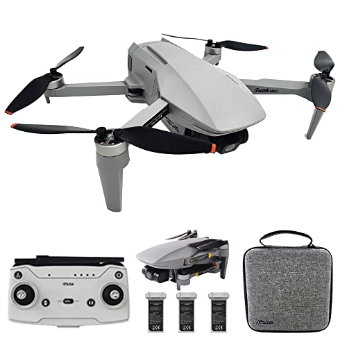 X-Verse Faith MINI Drone con Camaras 4K, Menos de 250g, Cardán de 3 Ejes, Distancia de Vuelo de 3km, GPS Profesional FPV Quadcopter Plegable con Motor Brushless, 26 Minutos de Vuelo (3 Baterías)