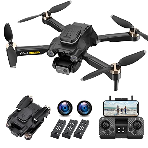 Drone con cámara 4K HD GPS drone para principiantes niños plegable RC Quadcopter, 5G WiFi FPV transmisión con 60 minutos de tiempo de vuelo, motor sin escobillas, retorno automático, para