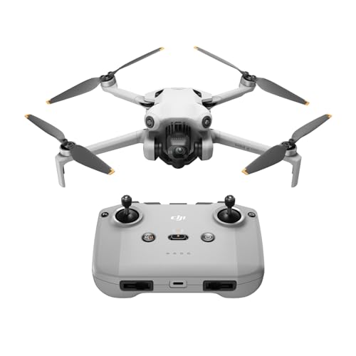 DJI Mini 4 Pro (DJI RC-N2), dron mini plegable con cámara de vídeo 4K HDR para adultos, menos de 249 g, 34 min de tiempo de vuelo, distancia máx. de transmisión de vídeo de 20 km, C0