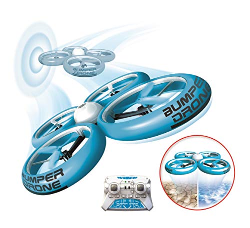FLYBOTIC by Silverlit – Bumper Drone antigolpes 40 cm – Modelo Aleatorio Azul o Verde – Juguete Volante – Uso Interior/Exterior