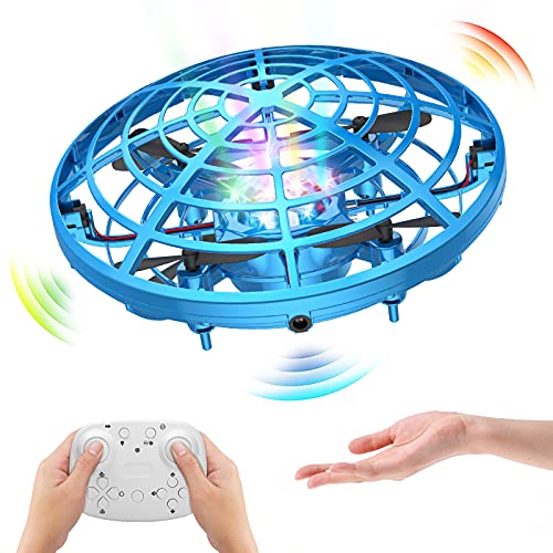 Kriogor Mini Drone niño, UFO Drone Recargable Juguetes Voladores con Luz LED Beginner