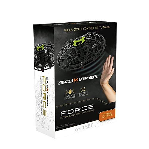 Bizak Sky Viper Force, drone con sensores inteligentes que detectan las manos y su entorno, lo que permite que vuele solo, a partir de 6 años (63348526)