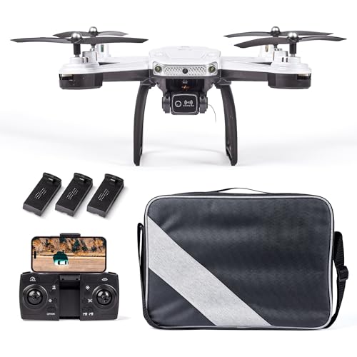 BAICHUN BC5C Drone con Cámara 1080P HD,3D Flip,APP Control Drone Blanco para Principiantes para Adulto para Niños,Volver a Casa,Altitud Hold,Dual Camera Drone 215g con 3 Batterie