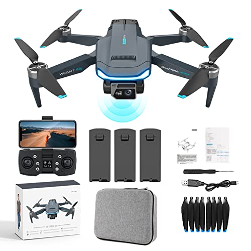 Dron GPS con cámara dual 4K para adultos, drones profesionales con motor sin escobillas, tiempo de vuelo de 60 minutos, retorno automático a casa, sígueme, cuadricóptero RC para principiantes