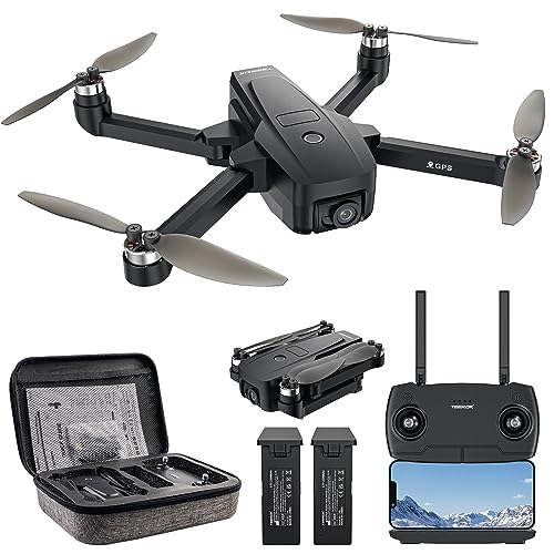 TEEROK T18S GPS Drone con Cámara 4K para Adultos, Motor Sin Escobillas,RC Quadcopter Plegable con Auto Return, WIFI 5G, 44 Minutos de Vuelo, Fly Círculo, Altitude Hold, Follow Me