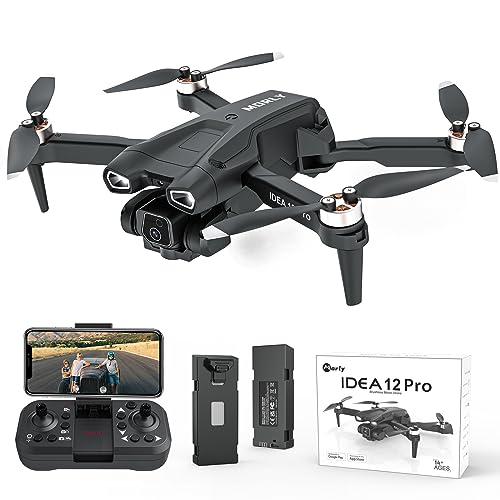 12PRO Drones con Cámara Motor Brushless Drone para Principiantes y Adultos Motorizado Ajustable 135° Camara 1080P HD 2 Cámaras Dron 5G WIFI FPV RC Plegable Quadcopter Mantener Altitud 2 Baterías
