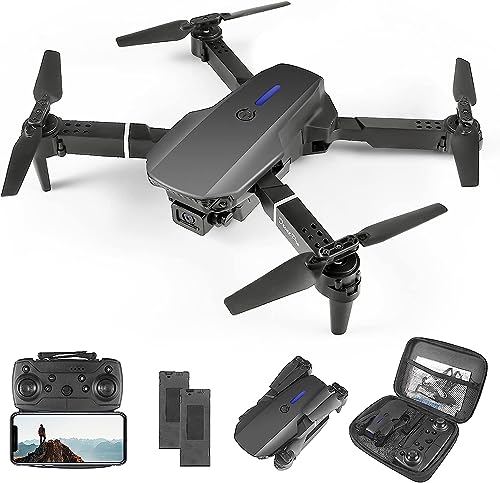 Weinsamkeit Drones con Camara, RC Quadcopter WiFi FPV, Modo sin Cabeza, Altitud Hold, Velocidad Ajustable, 3D Flip, Mini Drone con 2 Baterías para Niños Principiantes