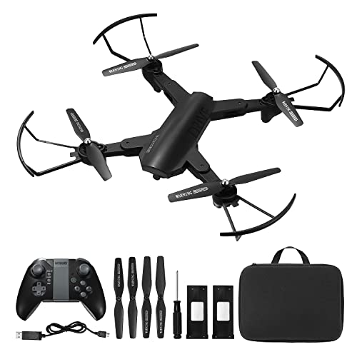 Drone con Cámara 2 x Baterías para Principiantes - XS819 Drone con WiFi FPV HD 720P Control de Aplicación móvil Un botón de Despegue y Aterrizaje G-Sensor 3D Flip - Avión de Juguete