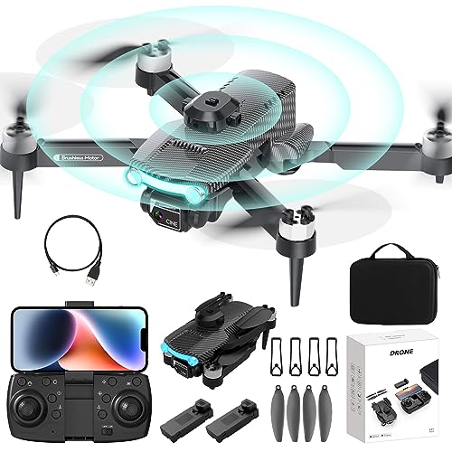 OBEST Mini Dron con Cámara 4K Niños Principiante, 5G WiFi FPV Plegable RC Drone, Motor Sin Escobillas, Antivibración EIS, Evitación Obstáculos 360°, Despega/Aterriza con Un Clic, 2 Batería 30Min